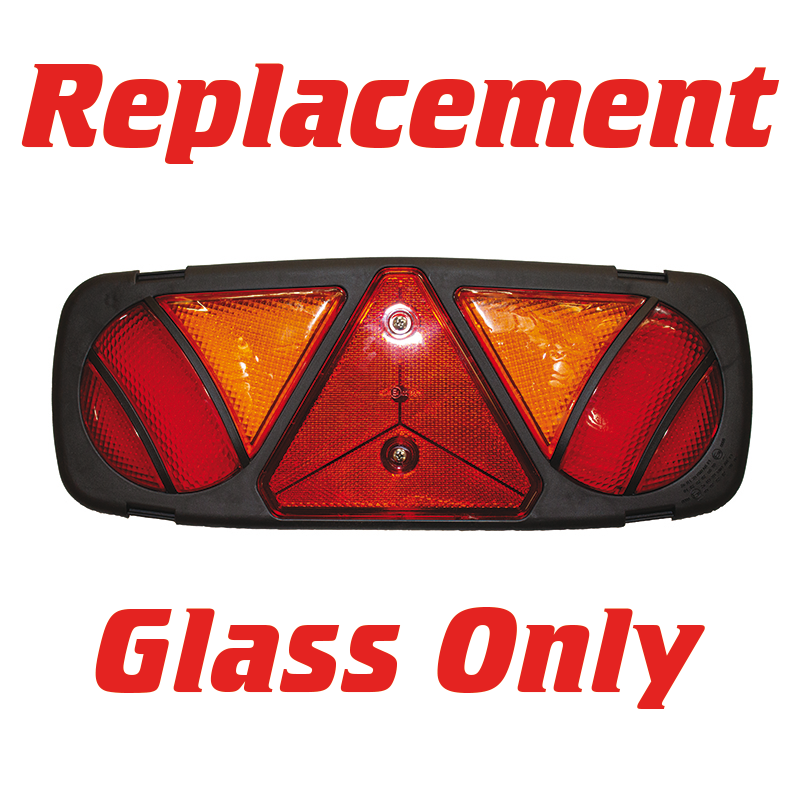 Universal (Rubberlite) Rear Tail Lights Replacement Glass Only Aftermarket Truck Parts and