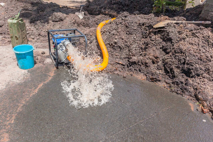 Diesel pump used to pump out ground water