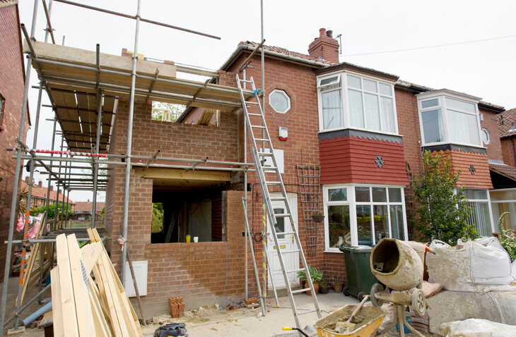 extension project on terraced house