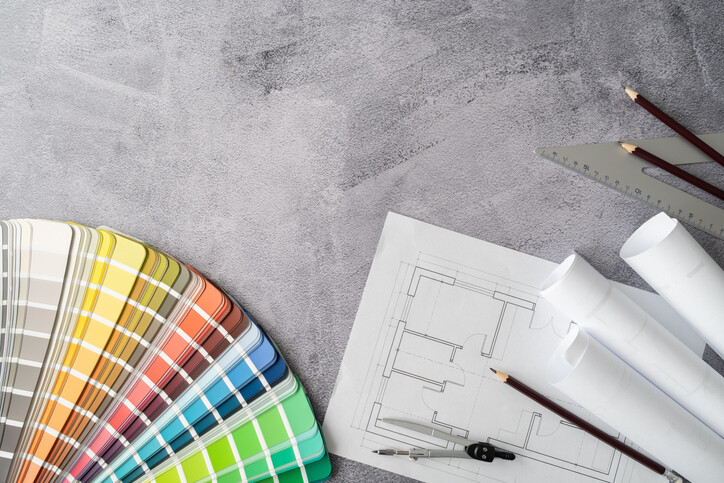 pantone colour key and decorating plans