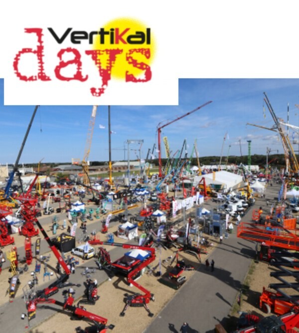 vertikal days exhibition poster showing heavy machinery