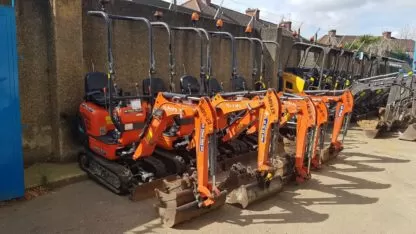 Show a range of excavators we have.