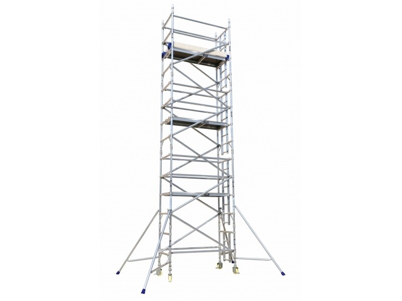 Single Width Aluminium Scaffold Tower (6.7m Platform Height - 8.7 Working Height)