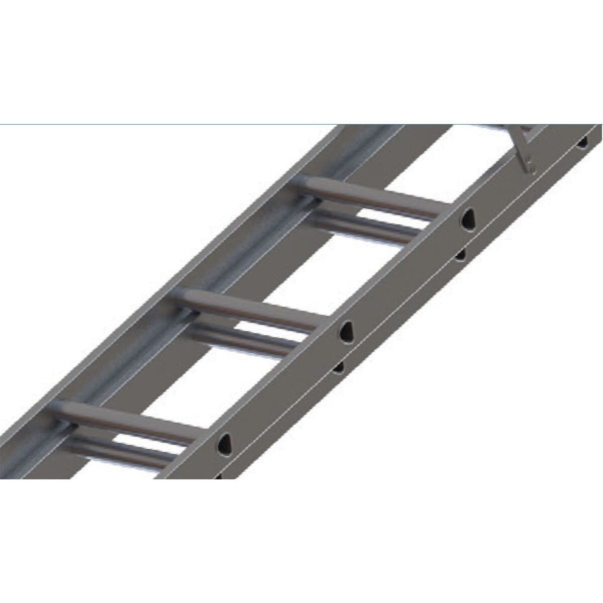 Double Section Extendable Roof Ladder Closed 4.33 Extends to 7.13m