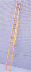 Double 2.44m Wooden Extension Ladder