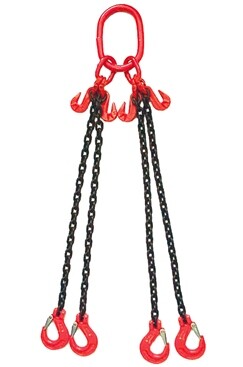 6.7T - 3m EWL - 4Leg Chainsling, Adjusters & comes with Latch Hooks