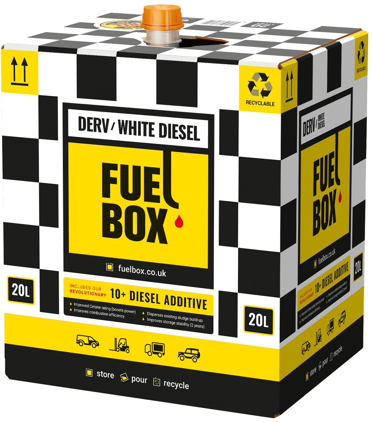 20 litre, DERV / White Diesel Fuel Box