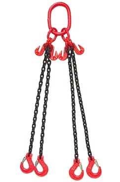 11.2T - 3m EWL - 4Leg Chainsling, Adjusters & comes with Latch Hooks