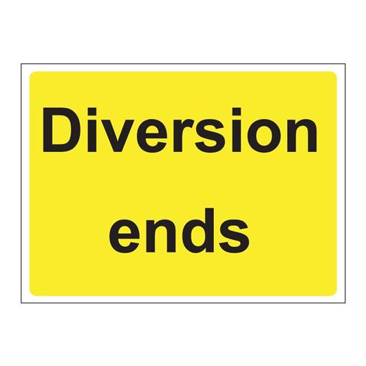 Diversion Ends Sign