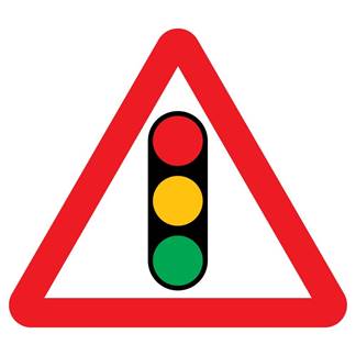 Traffic Signals Ahead Symbol Road Sign