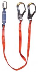 Safety Harness Lanyard Double 1.75m c/w Scaffold Hooks