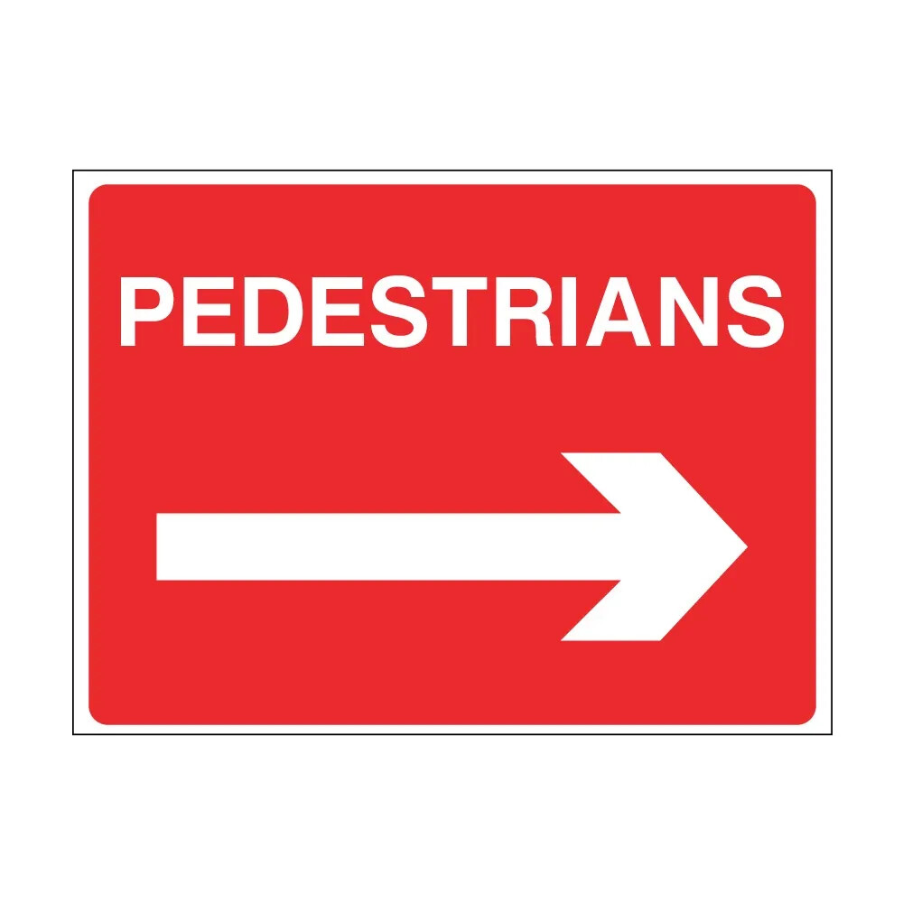 Pedestrian Arrow Right Sign