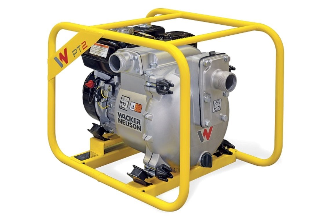Wacker PG2 Diaphragm Petrol Water pump with 2" waste & suction hose